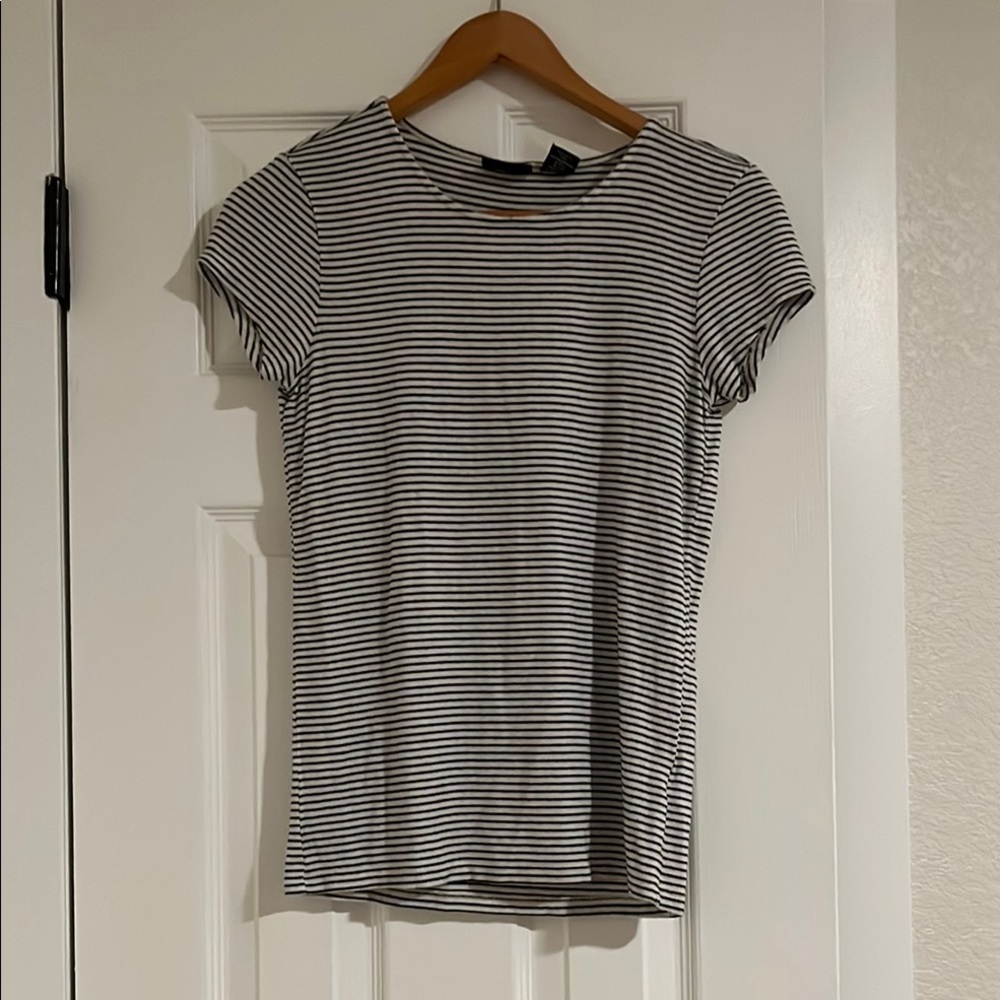 Classic Black and White Striped Women's Top